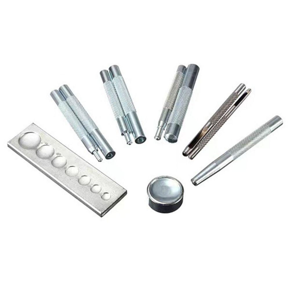 

Convenient Fastener Buttons Installation Tool Kit Metal Leather Tools Set Snap Rivet 11Pcs/set