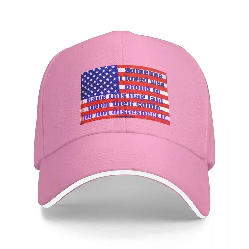 Memorial To Loved One USA Flag Baseball Cap Hat Luxury Brand Golf Wear Cosplay Designer Unisex Womens
