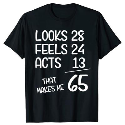 Cadou amuzant pentru a 65-a zi de naștere 65 de ani Născut în 1955 Tricou Tricouri de vară Bărbați Tricou din bumbac Casual Streetwear Tricou supradimensionat