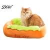 Cama para Mascotas Hot Dog, Colchón Extraíble Lavable, Nido Acogedor de Peluche, Tumbona Decorativa Linda para Perros Pequeños Gatos Uso en Interiores