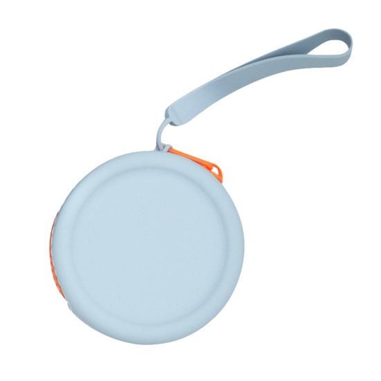 Dog Treat Pouch with Carabiner Kids Round Zipper Closure Pouch Earphone Storage Bag