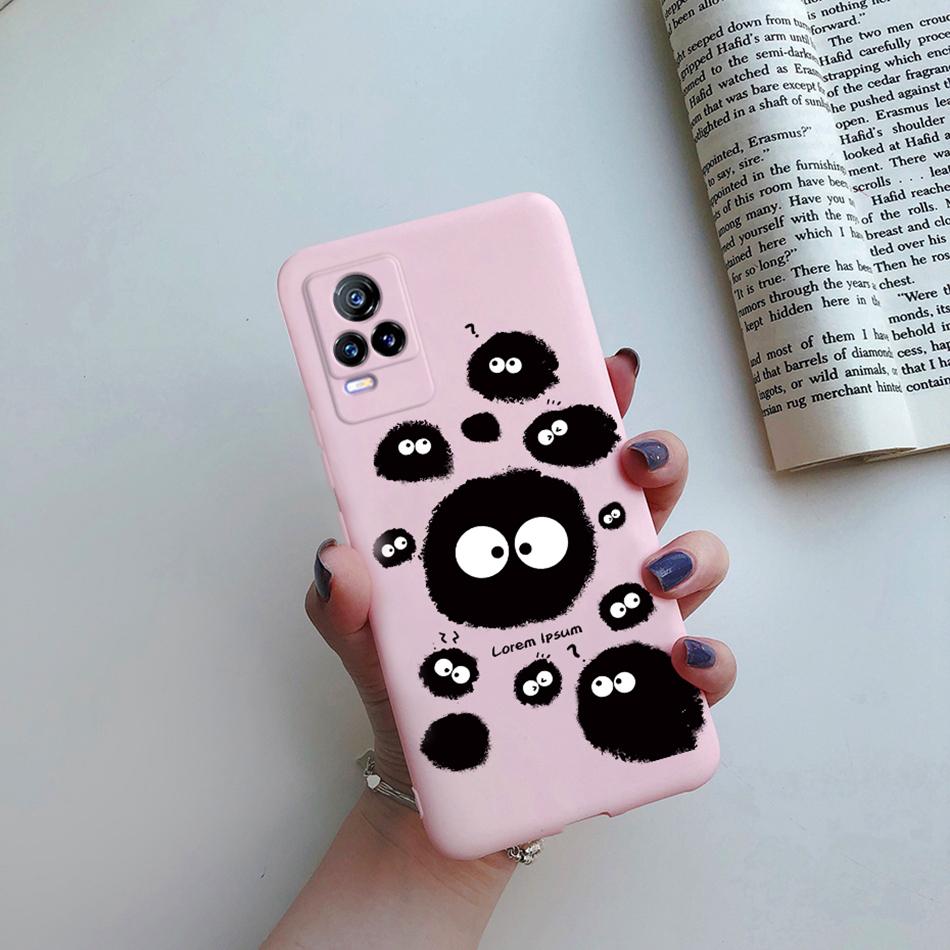 Para Funda Vivo V21e 2021 Gato Flor Suave TPU Fundas de Teléfono Para Vivo V21 V 21 V 21e 4G 5G V2061 V2066 V2108 V2050 Cubierta Trasera Fundas