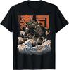 Sushi Dragon Graphic Tee Unisex Breathable Cotton Round Neck TShirt Anime Style Japanese Food