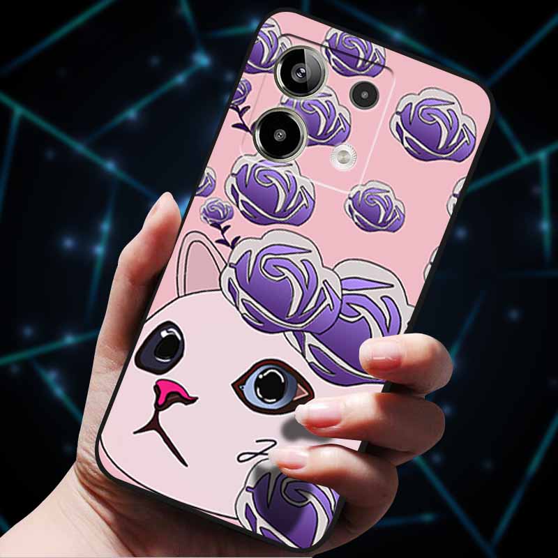 3D Flowers Emboss Fundas For Redmi Note 13 Case Note13Pro 5G Soft Silicone Phone Cases for Redmi Note 13 Pro Plus Back Cover Bag