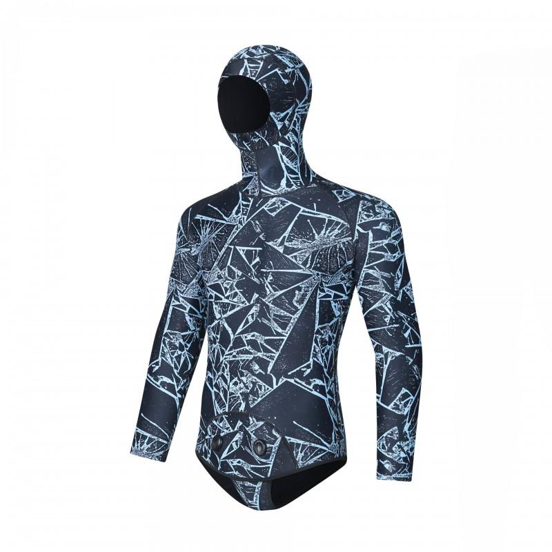 Muta separata in neoprene da 3 mm Uomo Donna Mimetica con cappuccio Apnea Surf Pesca subacquea Immersioni profonde Salvataggio Calda