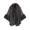 Ladies' Fashionable Square Neck Cape, Loose Oversized Warm And Long Style, Knitted Woolen Sleeve Shawl Jacket With Temperament