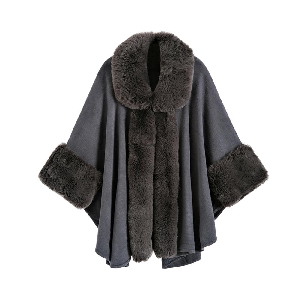 Ladies' Fashionable Square Neck Cape, Loose Oversized Warm And Long Style, Knitted Woolen Sleeve Shawl Jacket With Temperament
