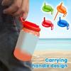 4pcs Portable Can Covers for Sodas and Beer Cans Silicone Can Lid with Drinking Straw Leak Proof Beverage Cans Caps