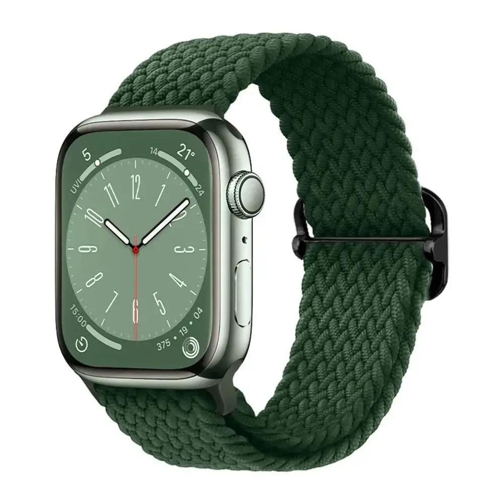 Braided Solo Loop For Apple Watch Ultra Band 40mm 44mm 41mm 38mm 49mm 45mm Elastic Nylon Bracelet iWatch Series 9 8 7 3 Se Strap