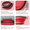 Collapsible Colander, Set of 2 Pcs Collapsible Strainer, Space-Saving Kitchen Strainer, Food-Grade  Folding Strainer Colander