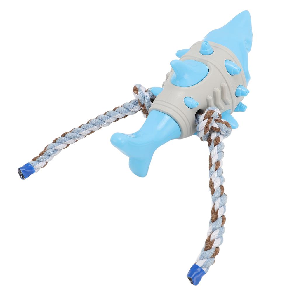 Hund Kau Futterausgabe Spielzeug Zahnreinigung Hai-Form Stressabbau Kau Zahnungshilfe für Welpen P