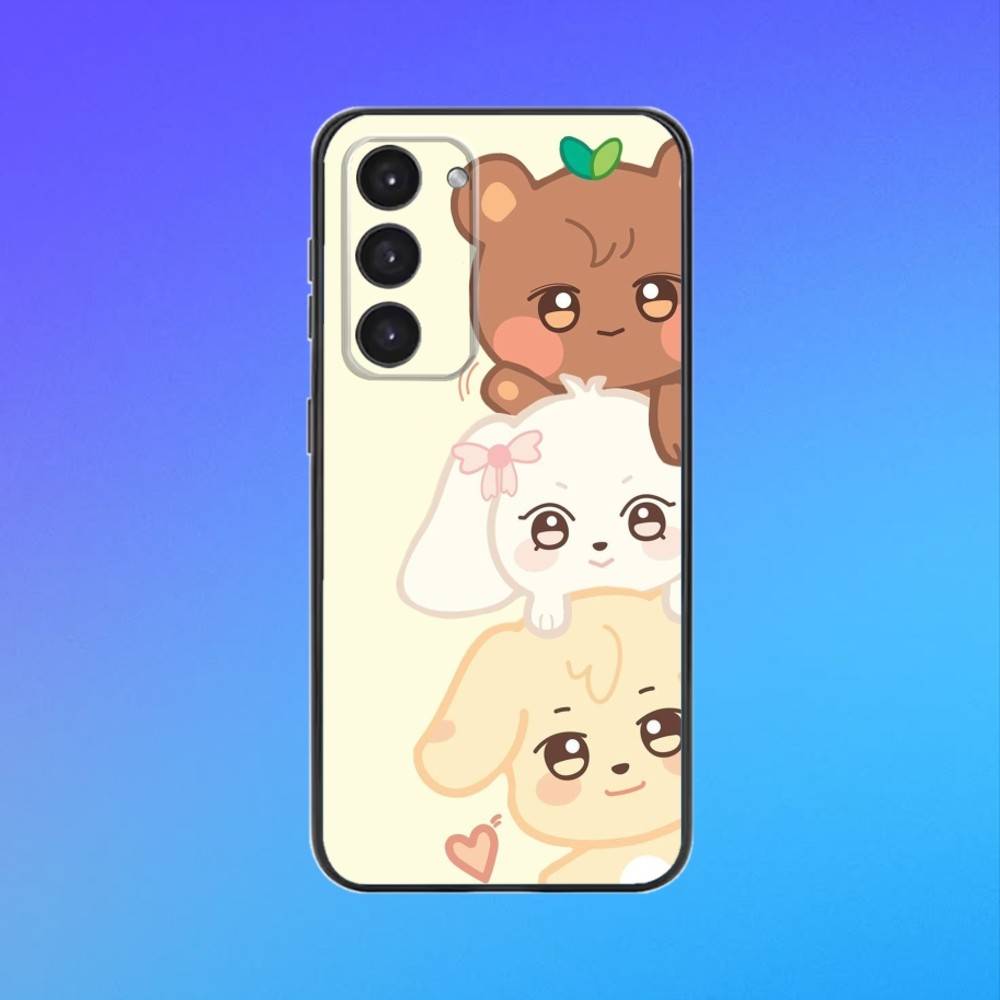 Cute A-ANITEEZ Phone Case For Samsung A73,A72,A71,A70,A53,A52,A51 Black Soft Case