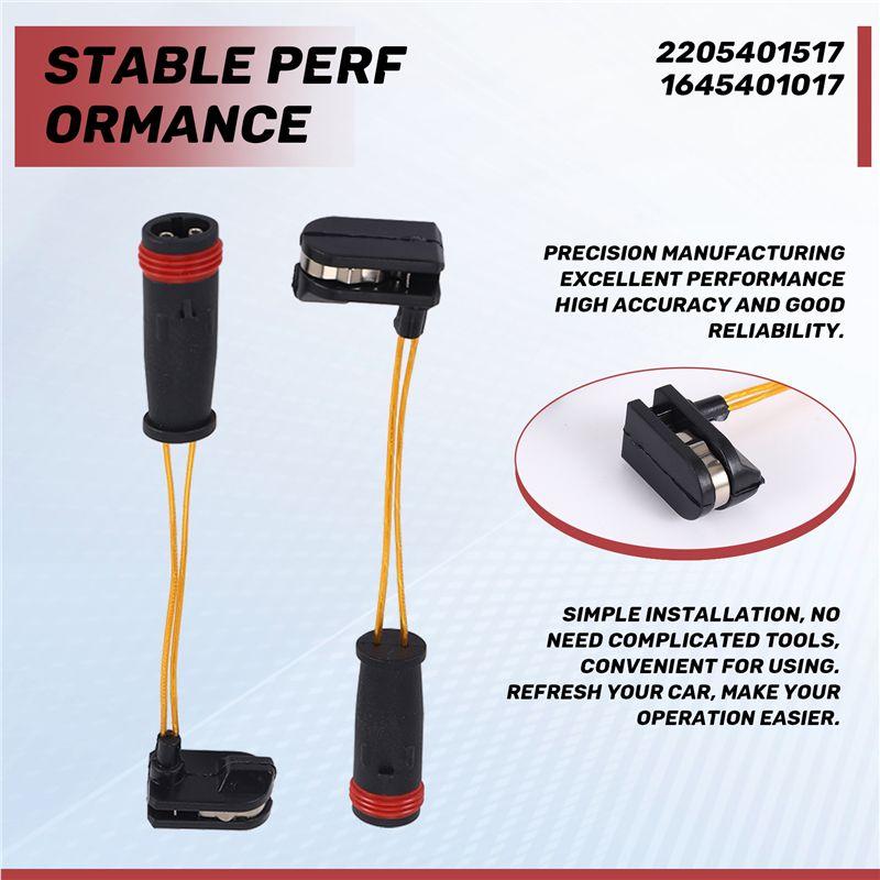 P-Premium-10PCS 2205401517 1645401017 Front Brake Pad Wear Sensor For MERCEDES BENZ W211 S211 X164 W164 W166 W251 W220 W639