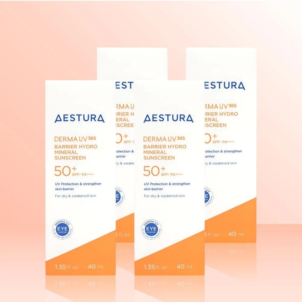 

Aestura Derma UV365 Минеральный солнцезащитный крем с барьерным увлажнением 40 мл (SPF50 +) х 4
