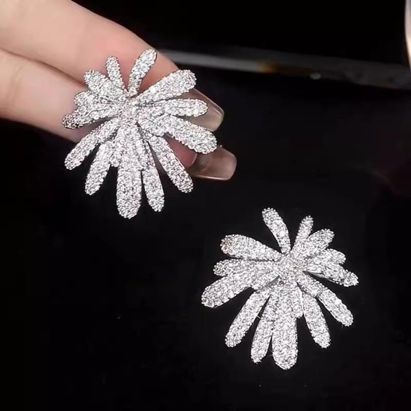 Fashion Copper Alloy Zircon Jewellery Drop Earrings For Women Wedding Party Gifts