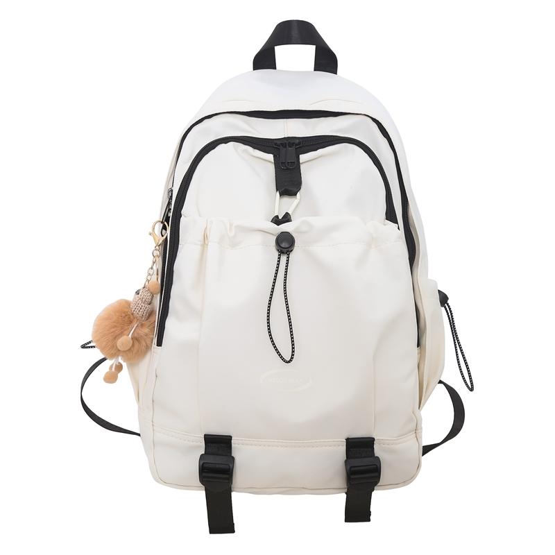 

Женский простой рюкзак, нейлоновый рюкзак для пригородных поездок белый