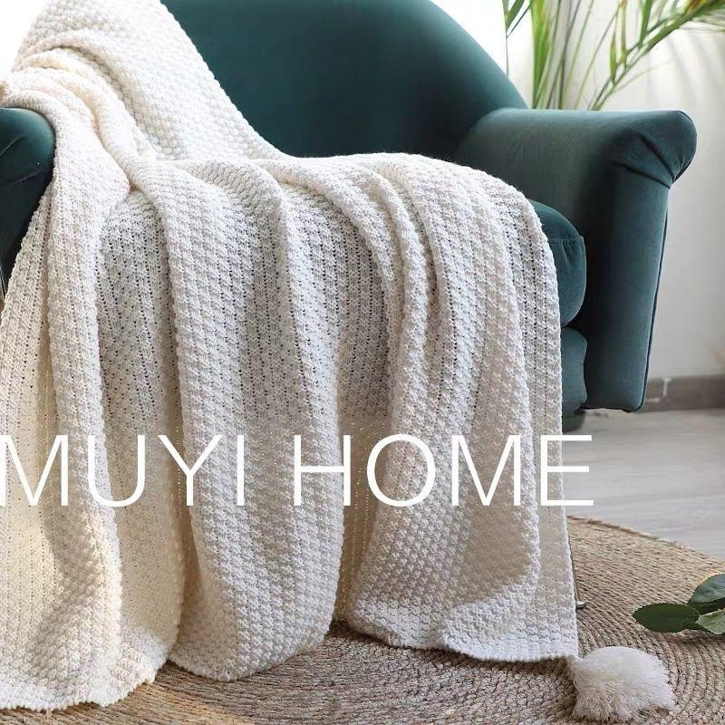 Nordic Knitted Tassel Wool Office and Nap Blanket