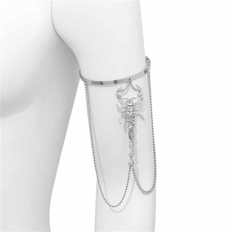 

Браслет с кисточками в стиле панк-хип-хоп, женские и мужские готические браслеты со скорпионом серебряный