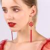 Lucky Lunar New Year Earrings Aesthetic Red Koi Dangle Earrings  Girls