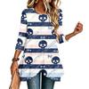 Women's Casual Halloween Print Top, Loose Fit Three-Quarter Sleeve