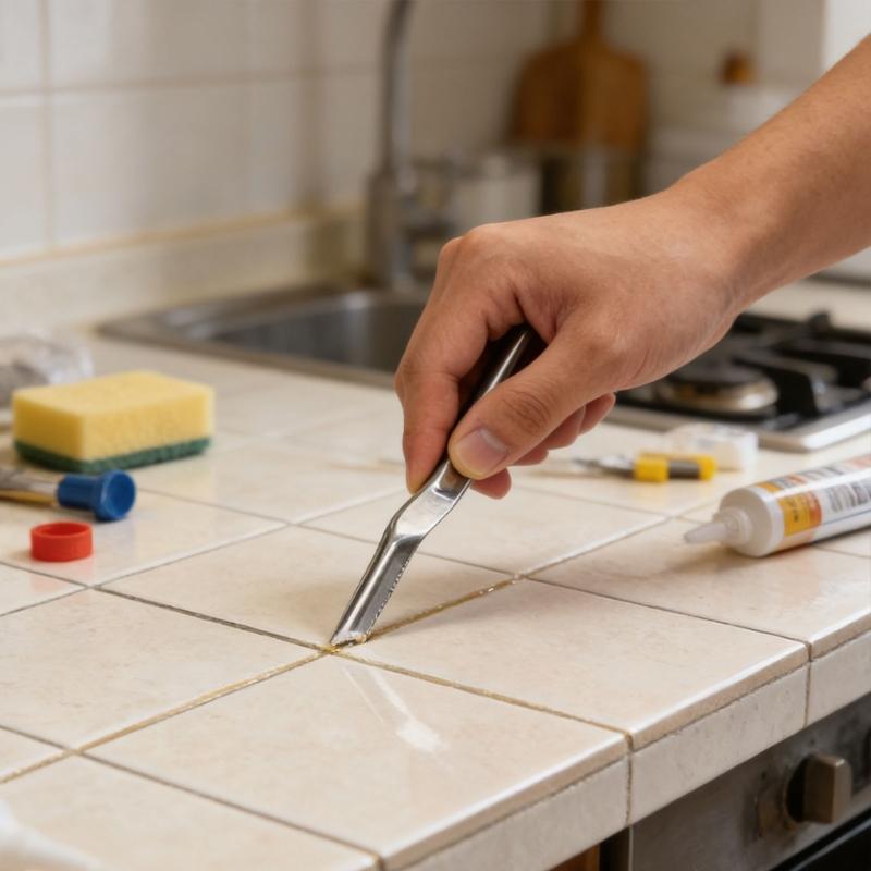 Stainless Steel Double Ended Grout Tool For Precise Tile Gaps Filling Joint Cleaning And Sealing In Homes Renovation