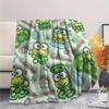 1PC Keroppi  Print Flannel Blanket, High Quality All Seasons, Home Decor, Warmth and Comfort, Perfect for Christmas Gifts