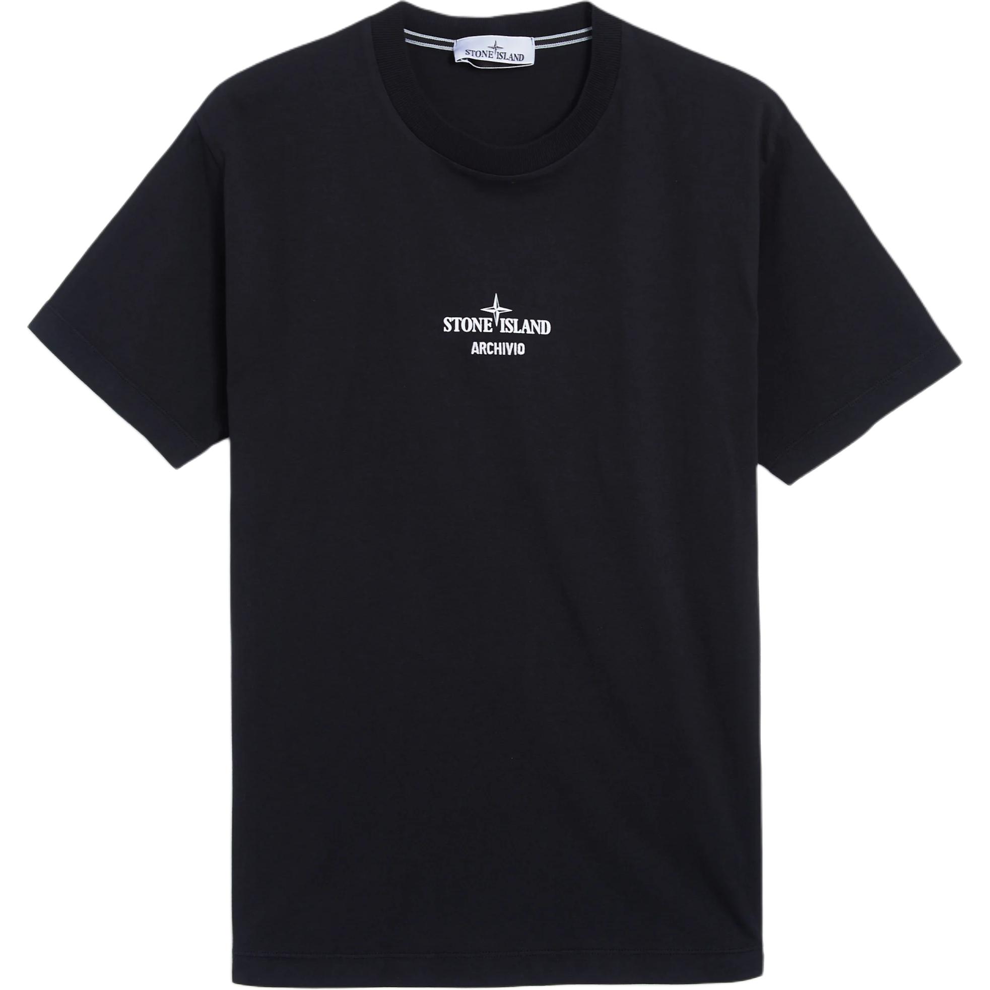 

Чоловіча футболка Stone Island з логотипом, круглим вирізом, прямого крою, з короткими рукавами, чорна 81152NS91-V0029 L