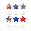 Star Shaped Stuffed Tabletop Ornament Fabric Craft Decorative Piece for Desk Shelf Dining Room Scene Display 13x22cm