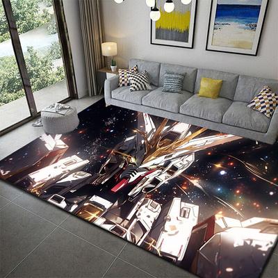 Futuristic Mecha Design Area Rug Durable Non-Slip Carpet for Living Room Bedroom Anime Fans and Otaku Collection