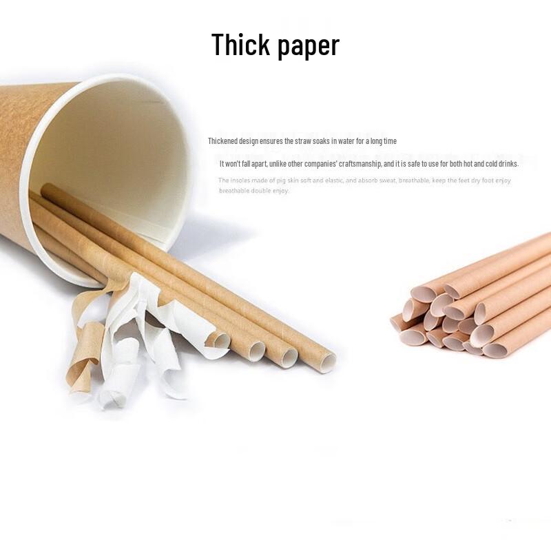 Zhi Shi Individually Wrapped White Paper Straws