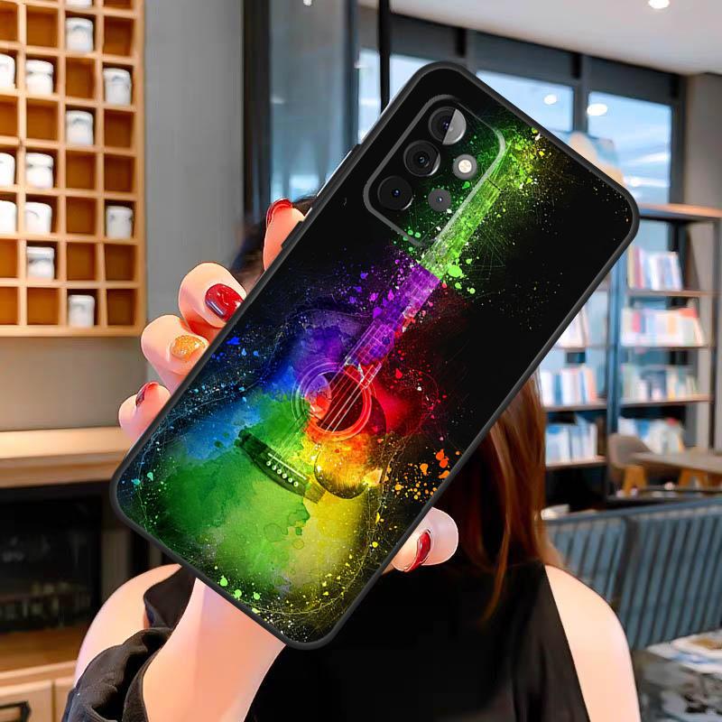 Rock Music Instrument Guitar Case For Samsung Galaxy A14 A34 A54 A52 A32 A42 A22 A12 A51 A71 A13 A33 A53 A52S Cover