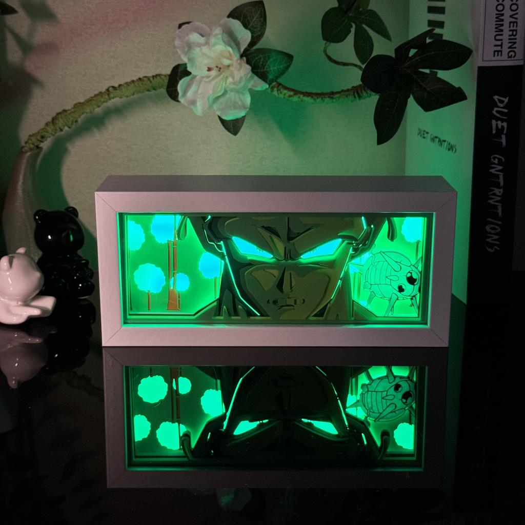 Led Multicolored Anime Light Box For Bedroom Decoration Paper Cut Shadow Box Birthday Gift Bedside Night Lamp Gifts