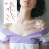 6 Sheets Colorful Flowers Temporary Tattoos Clavicle Chest Tattoo Stickers For Women Body Waterproof Fake Tattoo Wrist Tattoo