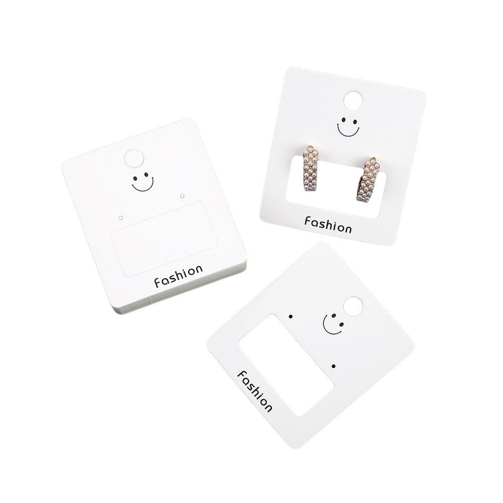 Smiley Face 2-Hole Earring Hanging Card - Trendy Jewelry Packaging