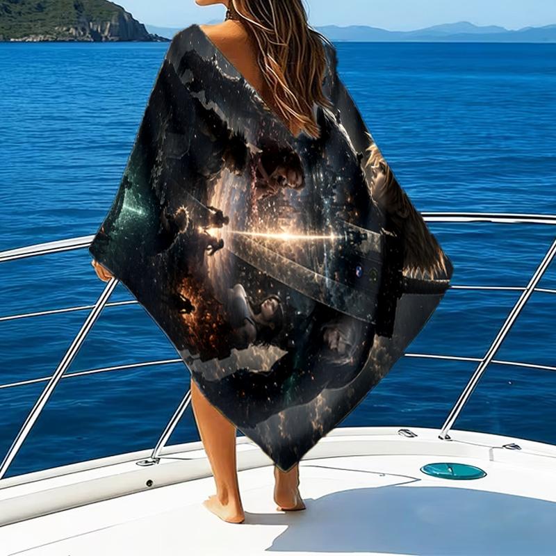 Cloud's Fantasy Journey Game Beach Towel - Soft, Absorbent Microfiber, Lightweight, Ideal for The Beach, Parties, Travel, Camping fan gifts