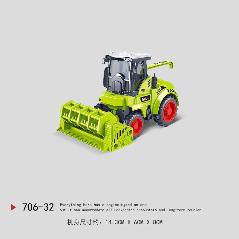 Kaptan Nil Çocuk Biçerdöver Oyuncak Ataletli Çiftlik Traktörü Modeli Düşmeye Dayanıklı Araba Çiftçi