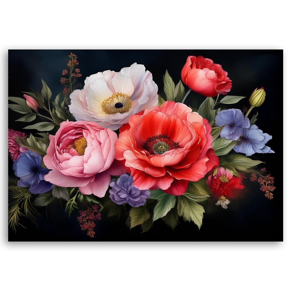 Canvas print, Bouquet Coloured