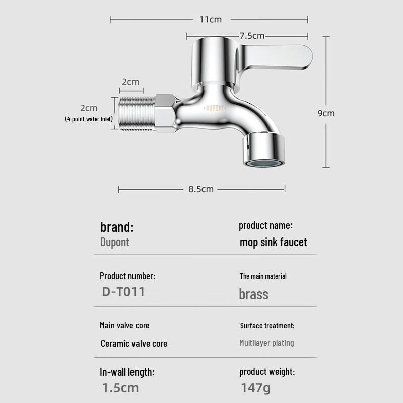 Du Pont Schnellöffnungs-Wischbecken-Armatur