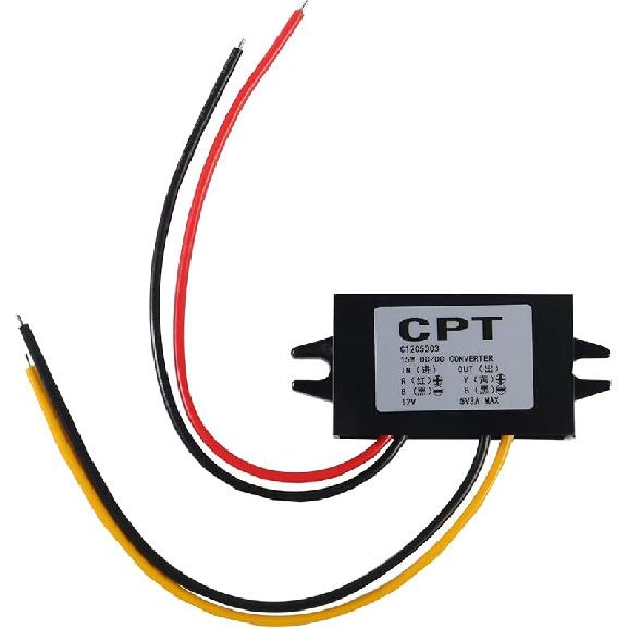 DIANN 12V to 5V 3A 15W Buck Converter Module - Type-C USB DC Power Adapter - Car Power Converter Wire Interface