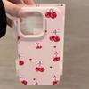 Kawaii Bow Cherry Protective Phone Case For iPhone 17 Air 16 16e 15 13 12 11 Pro Max Pro Plus Anti-Drop Slim Fit Funda Cover