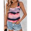 Women's Vest Multi-color Printed Sleeveless U-neck Loose Fashion Trendy Striped Vest