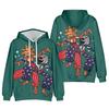 FNAF Security Breach Sun and Moon Hoodie, Sundrop Moondrop Anime 3D Print Pullover Hooded Sweatshirt for Game Fans