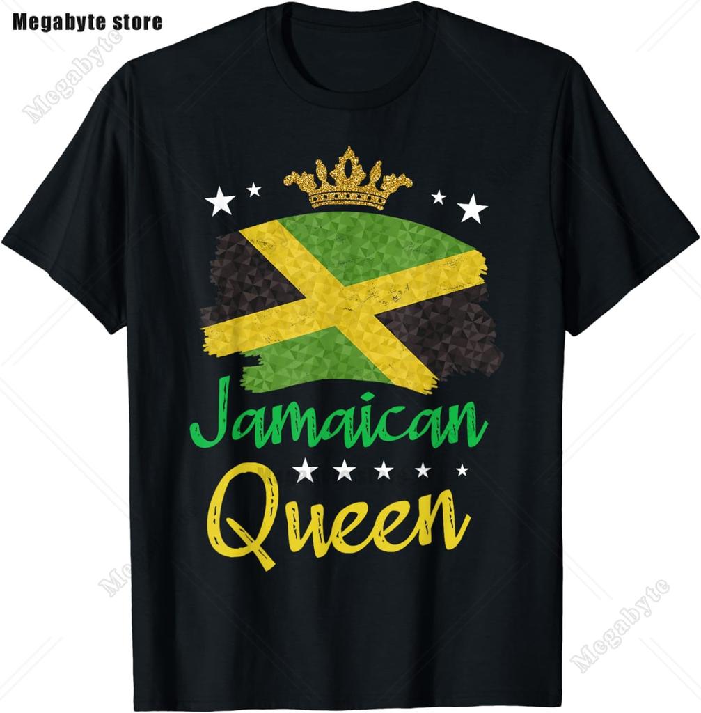 2024 New Rasta Reggae One Love Retro Vintage Sunset Jamaica Vacation Tshirt Womens Round Neck Short Sleeved Top
