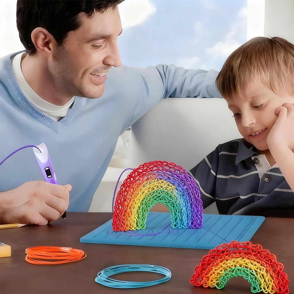 3D Printing Pen Style Mat With 2 Finger Protectors Template Drawing Implements Pad Tools ideal for Children Adults