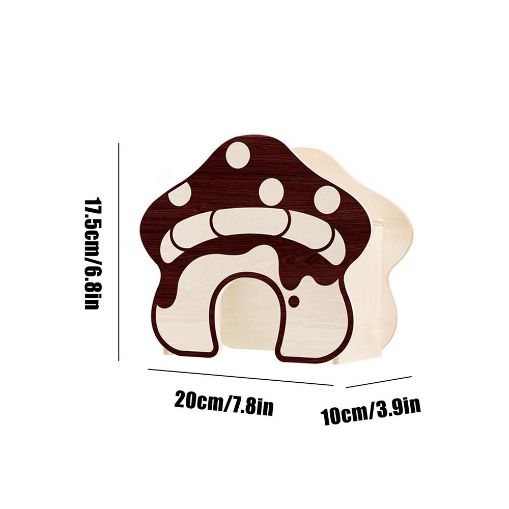

Wooden Hamster Hideout Cute Mushroom Shapes Tiny Hamster Small Animals Habitat Hut Small Pets House Habitats Decor