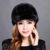 Real Mink Fur Hat Women'S Winter Fashion Baseball Hat Warm Mink Fur Knight Duck Tongue Hat Luxury Keep Warm Russian Lady Caps
