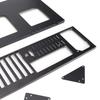 Micro ATX Case, ATX PC Case, SECC Black Case for Rack Motherboard, Wide Body Heat Dissipation Design, Open Chassis, within 305 x 245 mm
