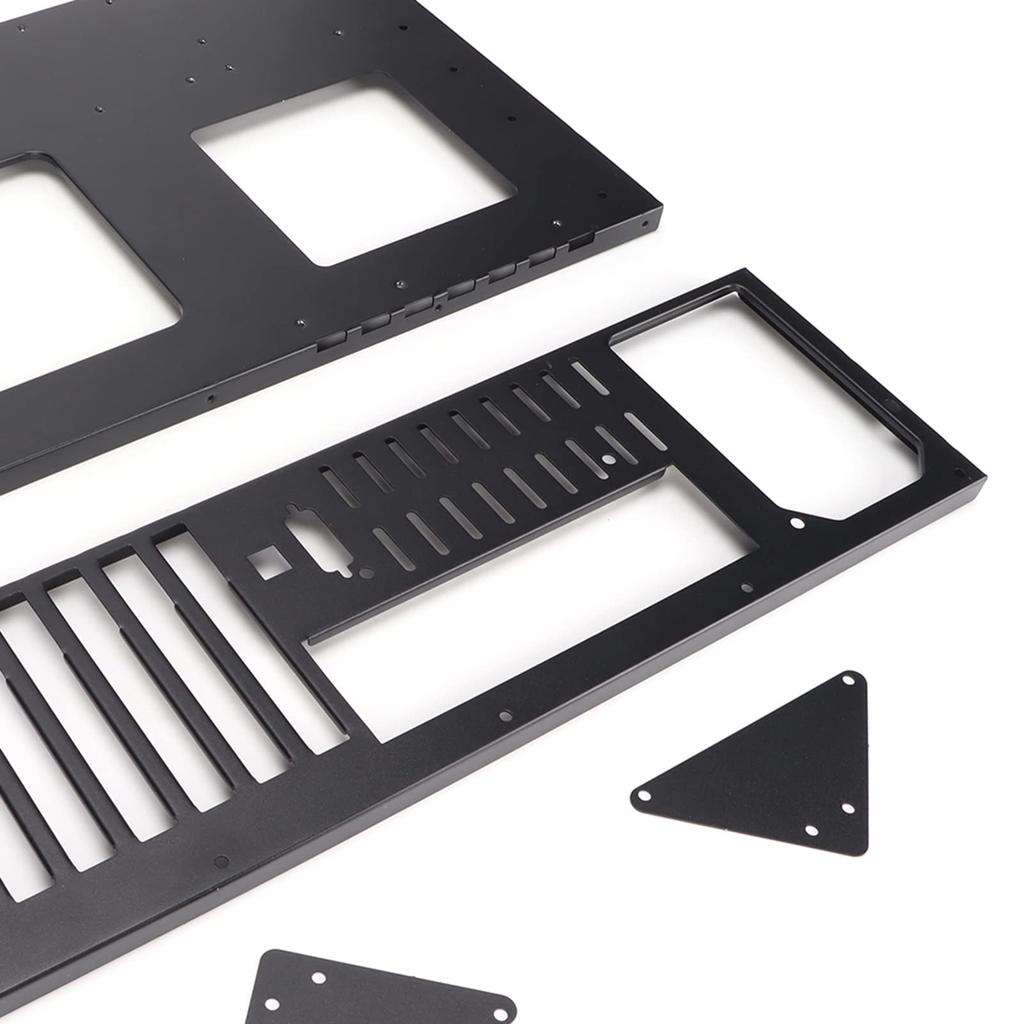 Micro ATX Case, ATX PC Case, SECC Black Case for Rack Motherboard, Wide Body Heat Dissipation Design, Open Chassis, within 305 x 245 mm