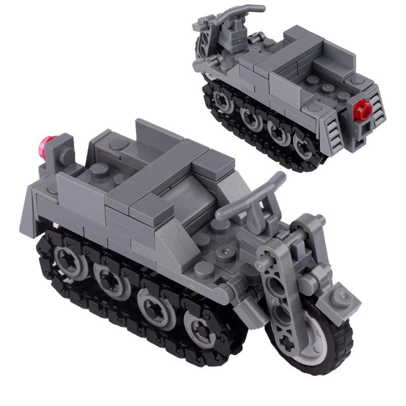 WW2 Militärfahrzeug-Bausteine Kanone Angriff Panzerfahrzeug Kampfpanzer Auto LKW Armee Waffe Lernspielzeug für Kinder