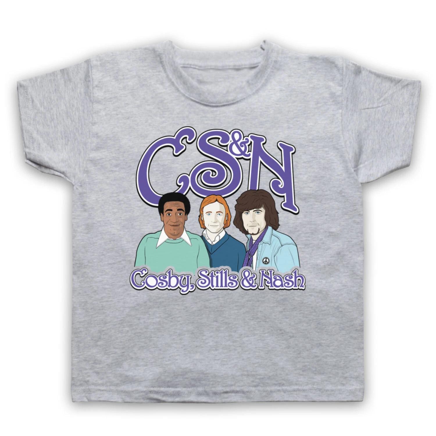 BILL COSBY STILLS & NASH FUNNY HIPSTER FOLK ROCK PARODY KIDS CHILDS T-shirt 160